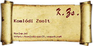 Komlódi Zsolt névjegykártya